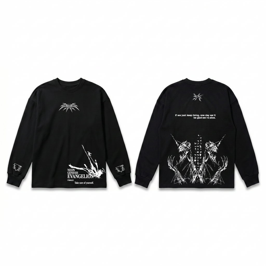MOBWAIFU/EVANGELION SLEEVE T-SHIRT