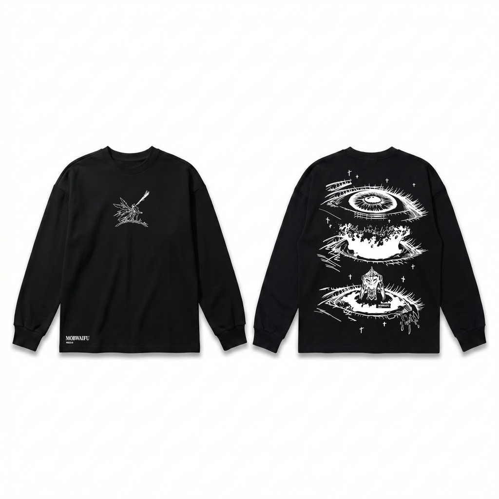 MOBWAIFU/EVANGELION SLEEVE T-SHIRT