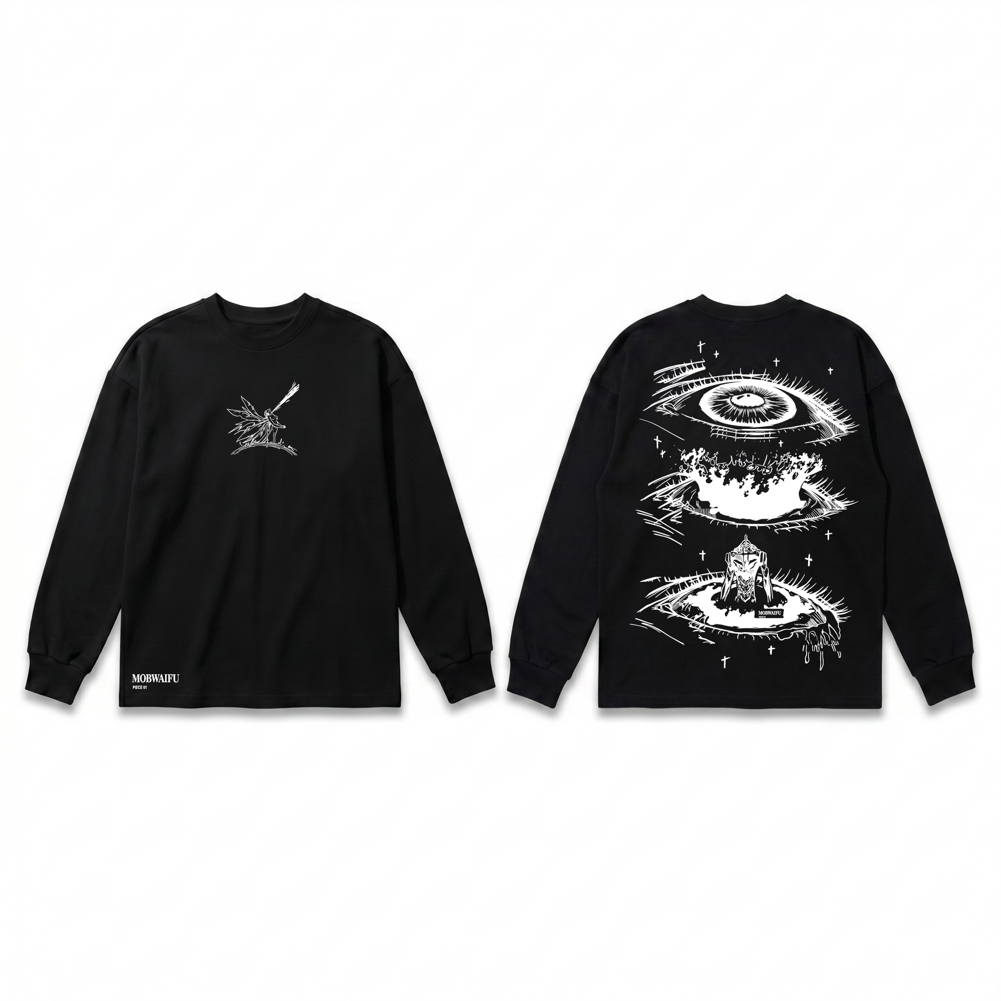 MOBWAIFU/EVANGELION SLEEVE T-SHIRT