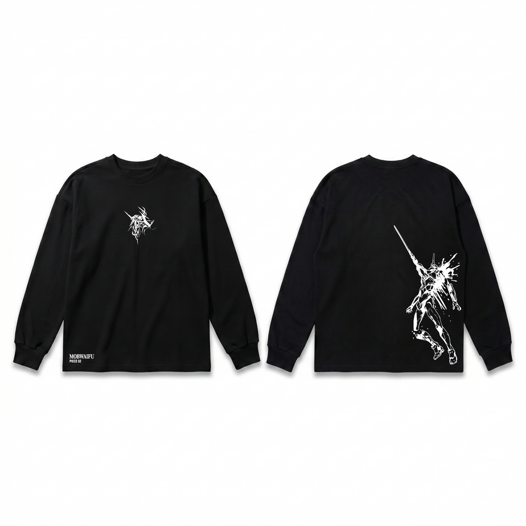 MOBWAIFU/EVANGELION SLEEVE T-SHIRT