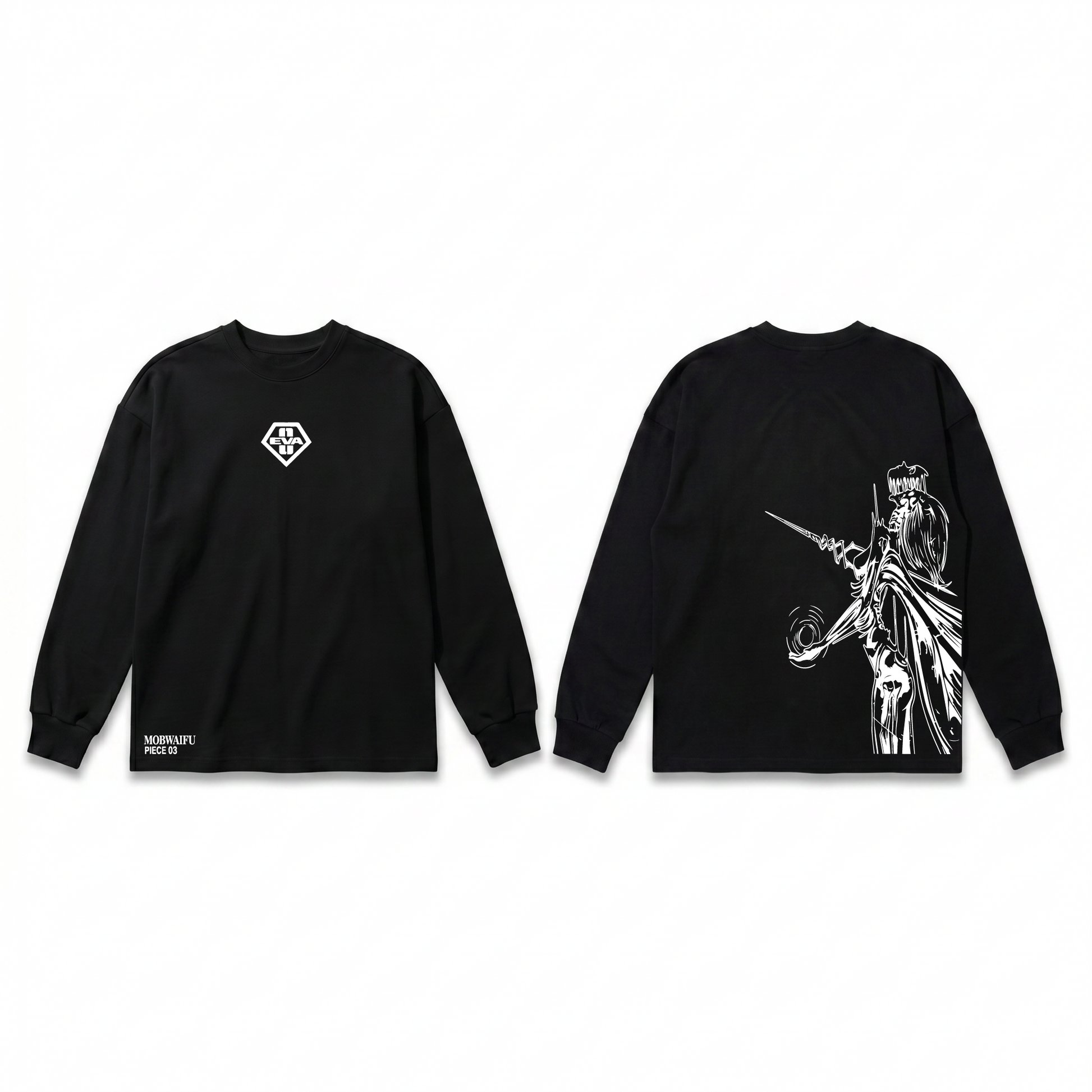 MOBWAIFU/EVANGELION SLEEVE T-SHIRT
