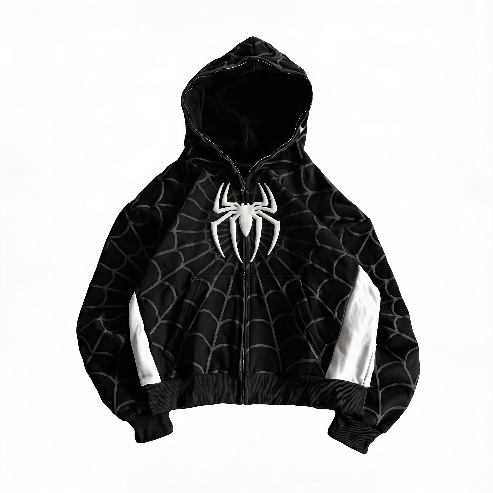 PREVENTA/ BLACK SPIDER ZIP-UP HODDIE
