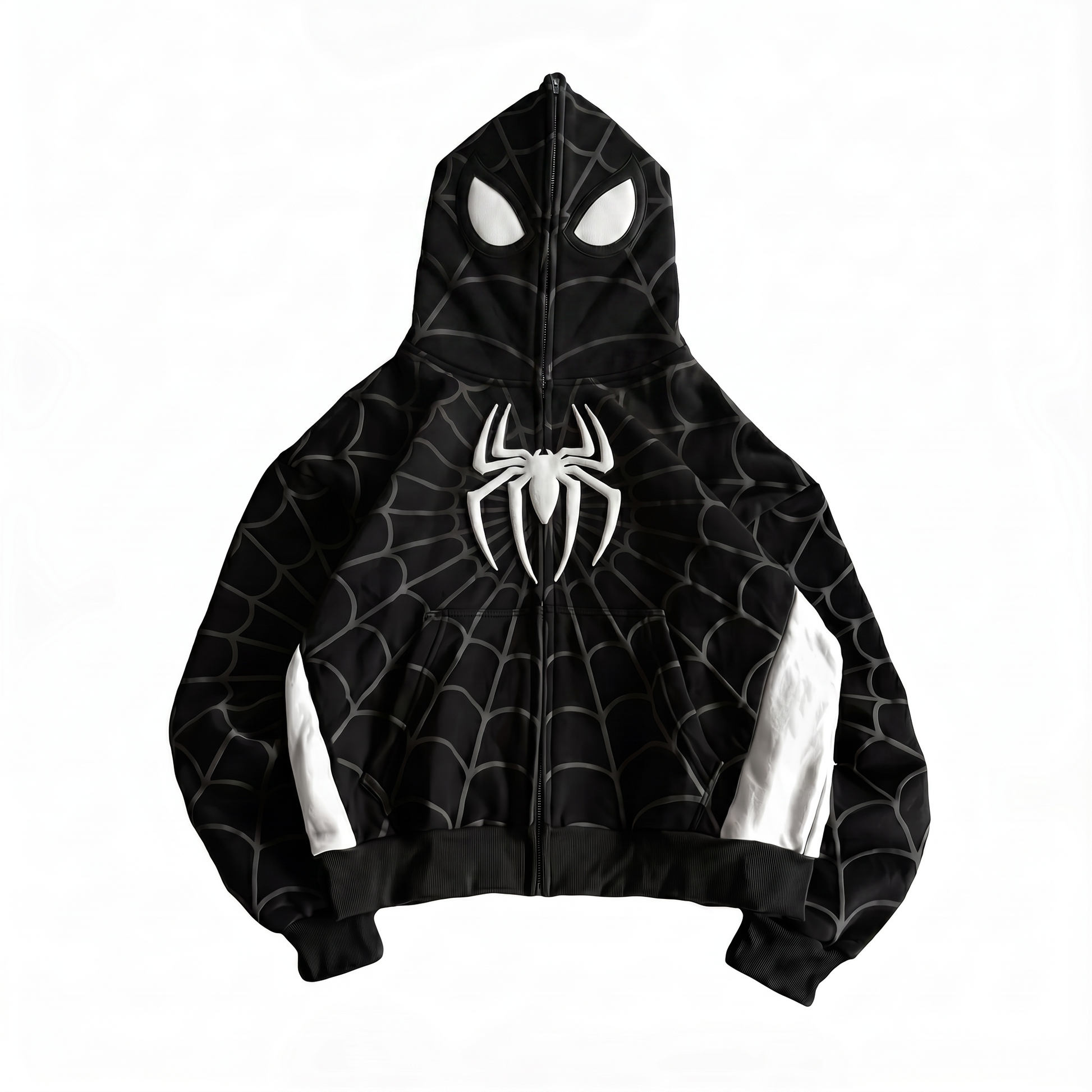 PREVENTA/ BLACK SPIDER ZIP-UP HODDIE